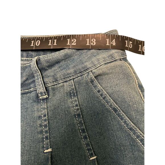 NWOT Flamingo Lightweight Light Wash Wide Leg Denim Pleated Front Jeans-Small-29 - Picture 9 of 14